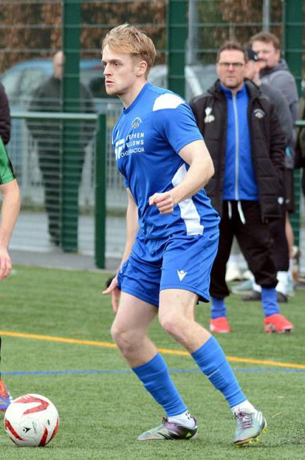 Iwan Howells - scored his fifth goal in three games for Merlins Bridge Iwan Howells - scored his fifth goal in three games for Merlins Bridge
